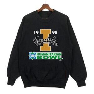 1998 Idaho Vandals Football Tee University Humanitarian Bowl Sweatshirt